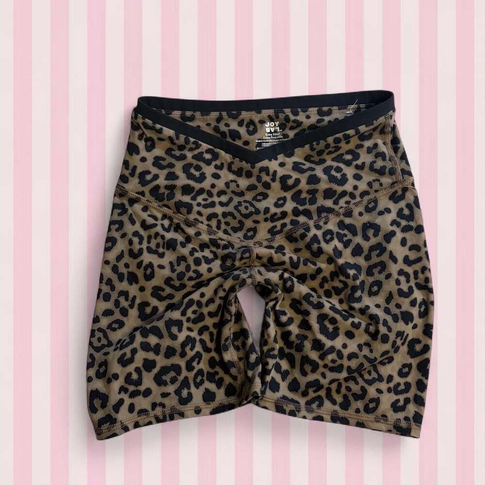 JoyLab Leopard Print High Rise Biker Shorts XS